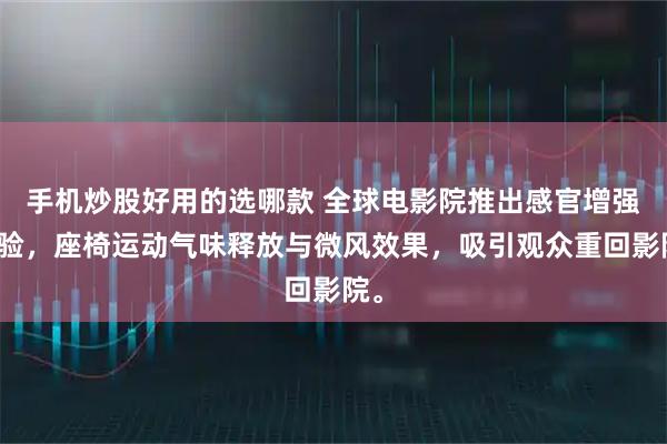 手机炒股好用的选哪款 全球电影院推出感官增强体验，座椅运动气味释放与微风效果，吸引观众重回影院。